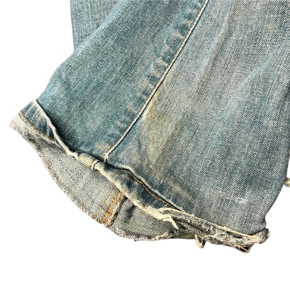 James Jeans preserved denim low rise bootcut Y2K jeans distressed size 25 - Picture 11 of 13